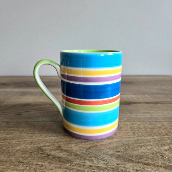 Other - Whittard Designed in England Handpainted mug with multicolored striped pattern.